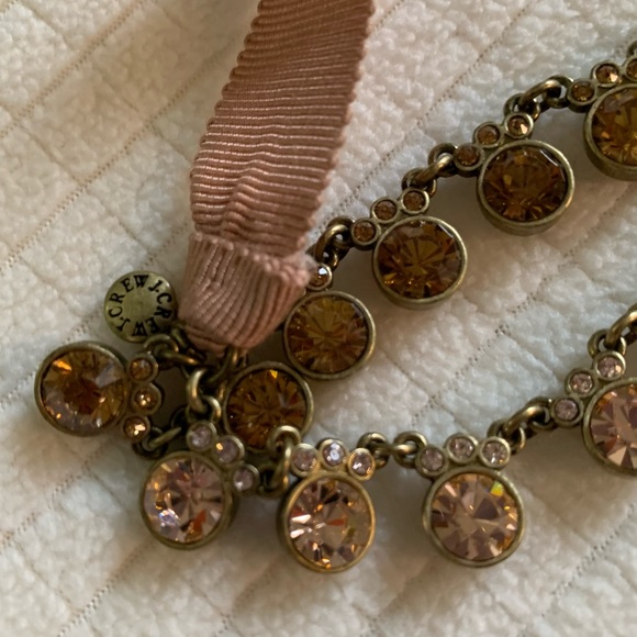 J.Crew copper & bronze bejeweled ribbon necklace - Picture 4 of 16